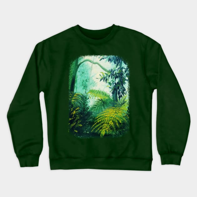 Rainforest Lights and Shadows Crewneck Sweatshirt by BluedarkArt